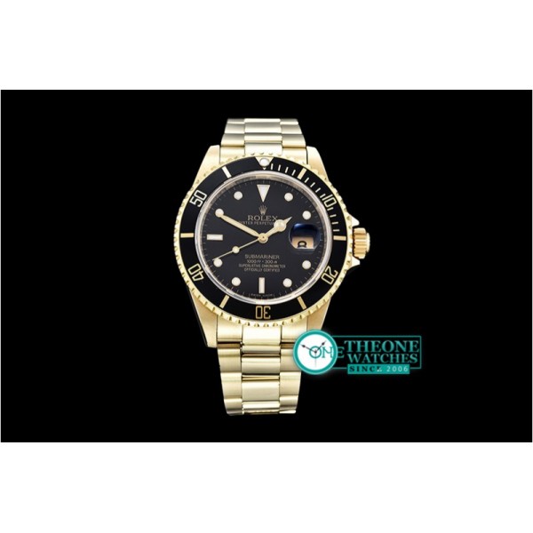 Rolex - Submariner 16618 YG/YG Black BP Ult A3135 Mod