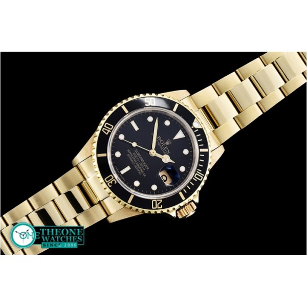 Rolex - Submariner 16618 YG/YG Black BP Ult A3135 Mod