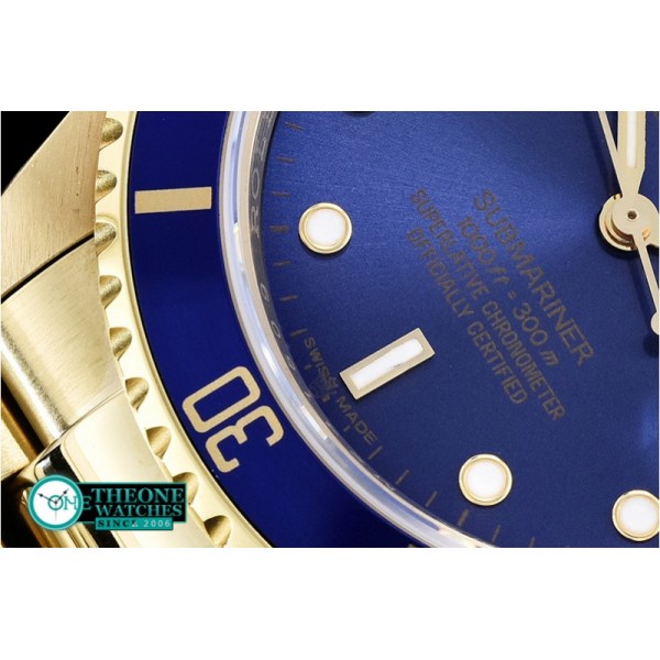 Rolex - Submariner 16618 YG/YG Blue BP Ult A3135 Mod