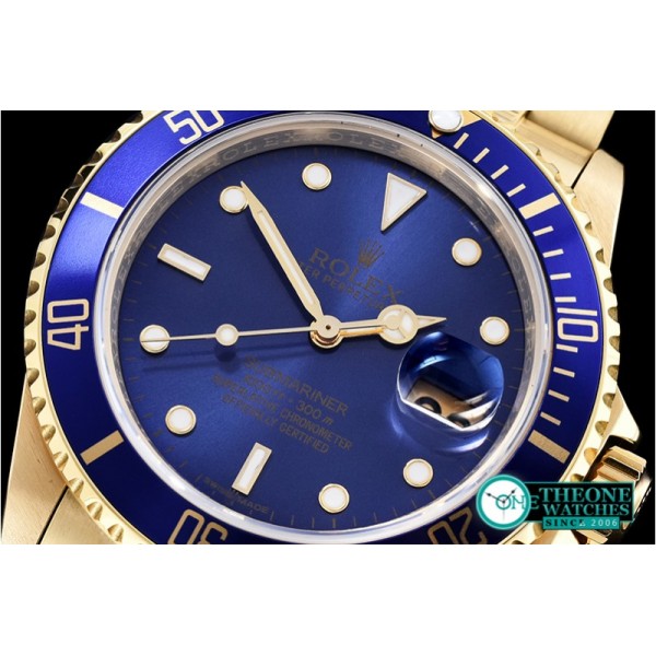 Rolex - Submariner 16618 YG/YG Blue BP Ult A3135 Mod