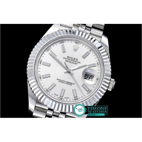 Rolex - DJ2 41mm Jub Flt SS/SS Silv Wht Stk BP A3235 Mod