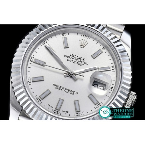 Rolex - DJ2 41mm Jub Flt SS/SS Silv Wht Stk BP A3235 Mod