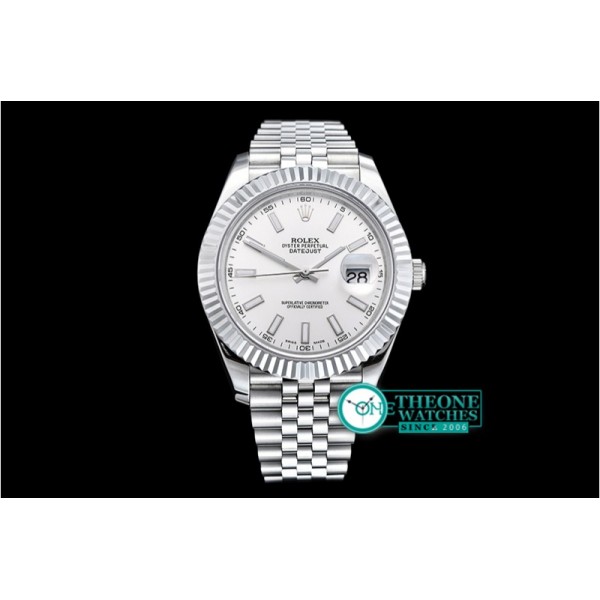 Rolex - DJ2 41mm Jub Flt SS/SS Silv Wht Stk BP A3235 Mod