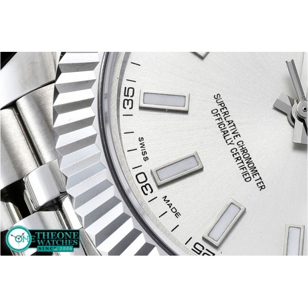 Rolex - DJ2 41mm Jub Flt SS/SS Silv Wht Stk BP A3235 Mod