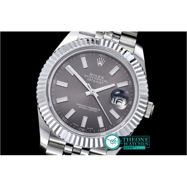 Rolex - DJ2 41mm Jub Flt SS/SS Dark Grey Stk BP A3235 Mod