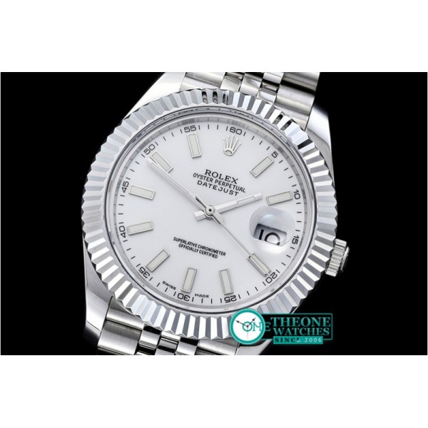 Rolex - DJ2 41mm Jub Flt SS/SS Pearl Wht Stk BP A3235 Mod