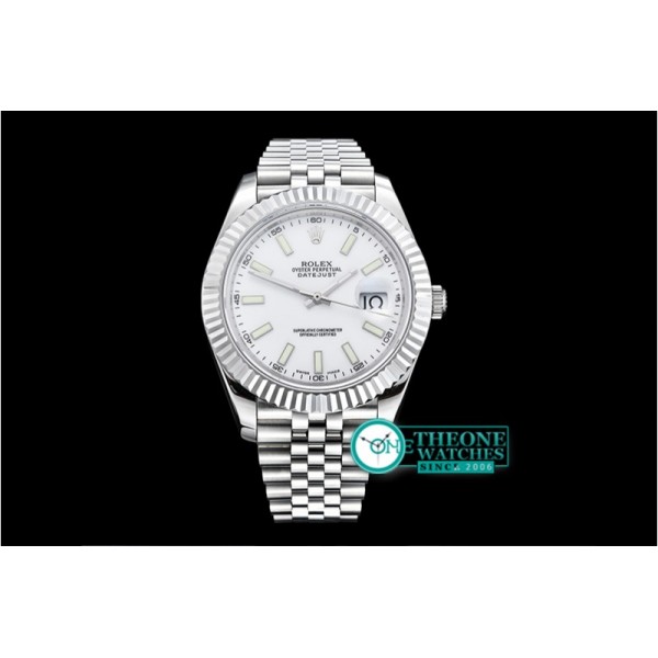 Rolex - DJ2 41mm Jub Flt SS/SS Pearl Wht Stk BP A3235 Mod