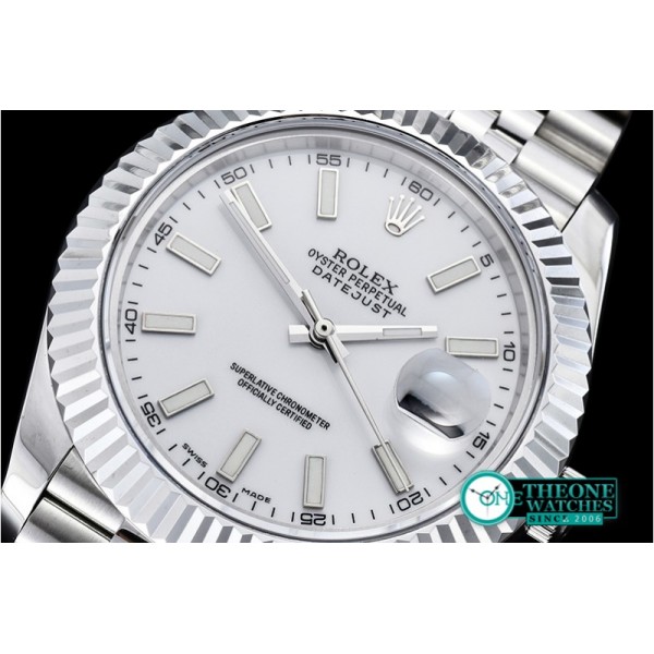 Rolex - DJ2 41mm Jub Flt SS/SS Pearl Wht Stk BP A3235 Mod