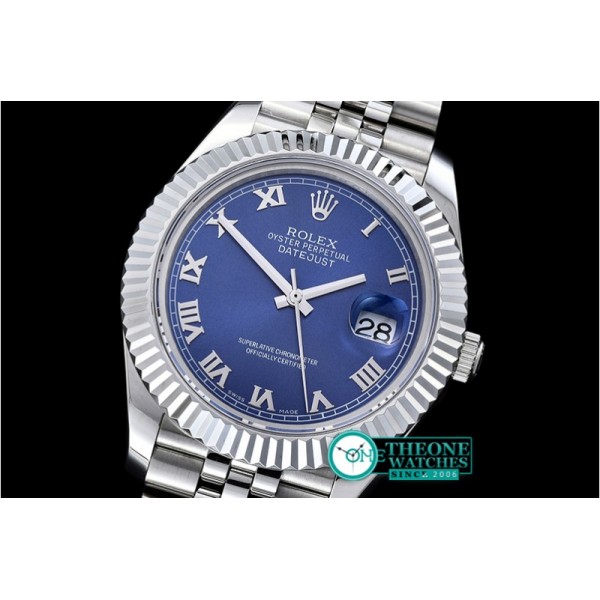 Rolex - DJ2 41mm Jub Flt SS/SS Blue Roman BP A3235 Mod