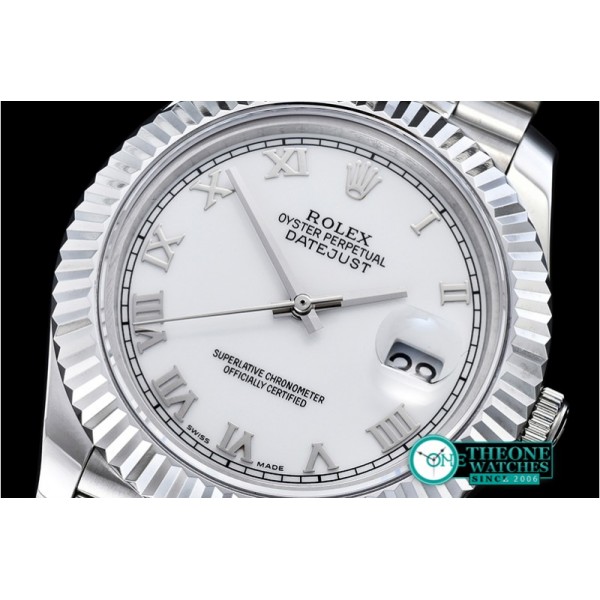 Rolex - DJ2 41mm Jub Flt SS/SS Pearl Wht Roman BP A3235 Mod