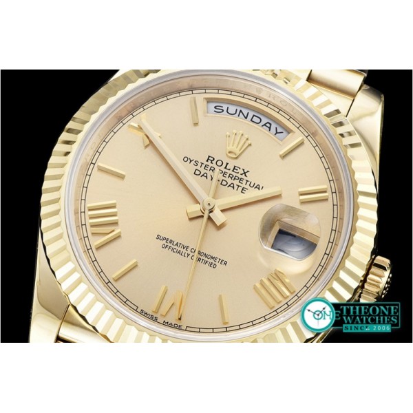 Rolex - DayDate 40mm Flt YG/YG Gold Roman Noob A3255 Mod