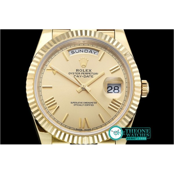 Rolex - DayDate 40mm Flt YG/YG Gold Roman Noob A3255 Mod