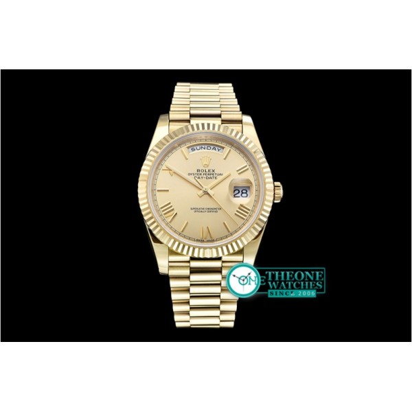 Rolex - DayDate 40mm Flt YG/YG Gold Roman Noob A3255 Mod