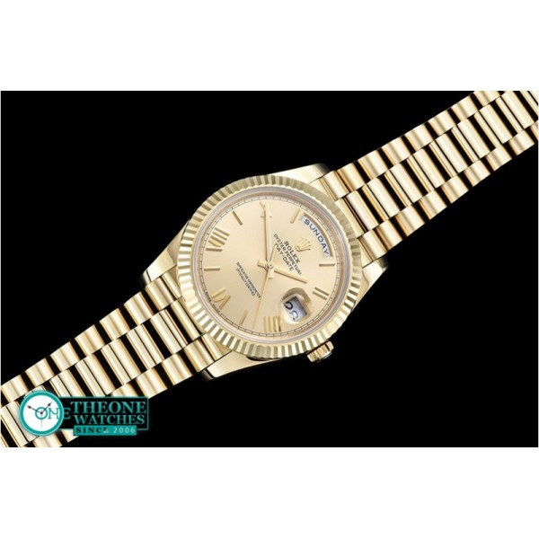 Rolex - DayDate 40mm Flt YG/YG Gold Roman Noob A3255 Mod