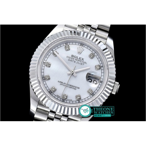 Rolex - DJ2 41mm Jub Flt SS/SS White MOP Diams BP A3235 Mod