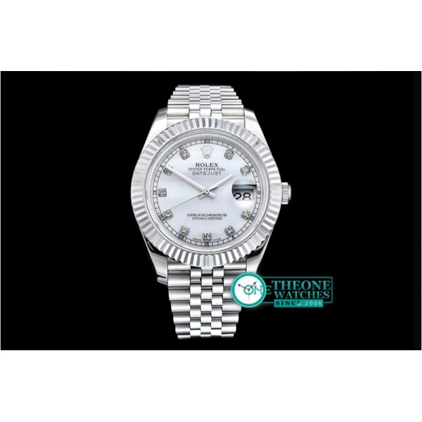 Rolex - DJ2 41mm Jub Flt SS/SS White MOP Diams BP A3235 Mod