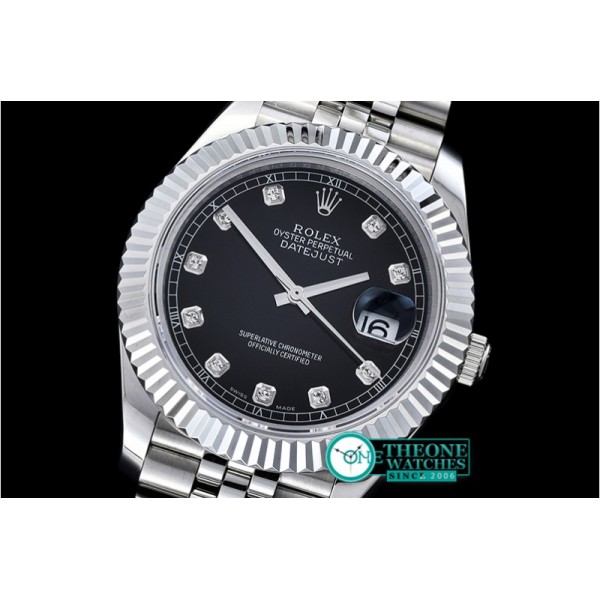 Rolex - DJ2 41mm Jub Flt SS/SS Black Diams BP A3235 Mod