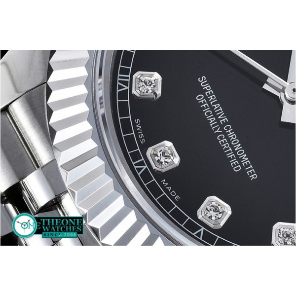 Rolex - DJ2 41mm Jub Flt SS/SS Black Diams BP A3235 Mod