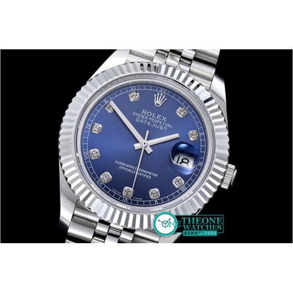 Rolex - DJ2 41mm Jub Flt SS/SS Blue Diams BP A3235 Mod