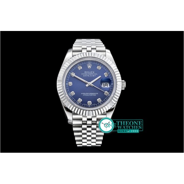 Rolex - DJ2 41mm Jub Flt SS/SS Blue Diams BP A3235 Mod