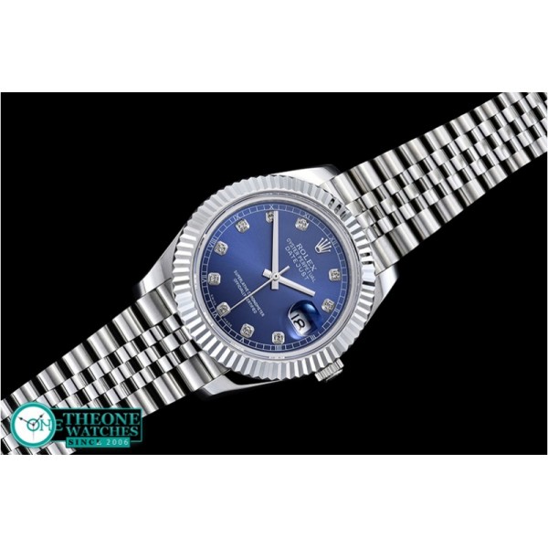 Rolex - DJ2 41mm Jub Flt SS/SS Blue Diams BP A3235 Mod