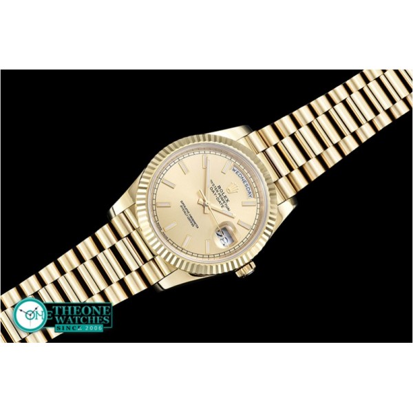 Rolex - DayDate 40mm Flt YG/YG Gold Stick Noob A3255 Mod