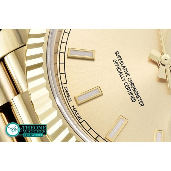 Rolex - DayDate 40mm Flt YG/YG Gold Stick Noob A3255 Mod