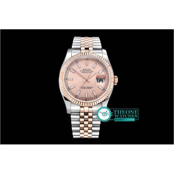 Rolex - DJ 36mm Jub Flt RG/SS Rose Gold Stk BP A3135 Mod