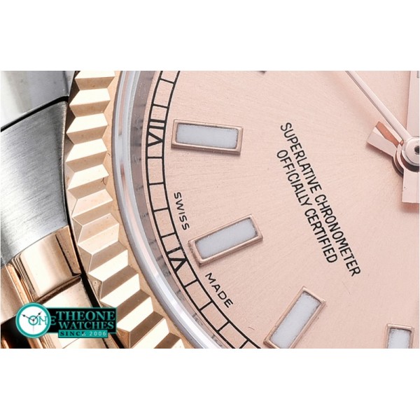 Rolex - DJ 36mm Jub Flt RG/SS Rose Gold Stk BP A3135 Mod