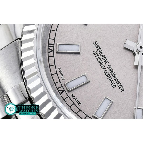 Rolex - DJ 36mm Jub Flt SS/SS Light Grey Stk BP A3135 Mod