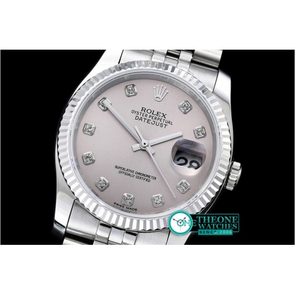 Rolex - DJ 36mm Jub Flt SS/SS Light Grey Diam BP A3135 Mod