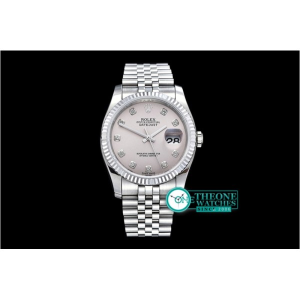 Rolex - DJ 36mm Jub Flt SS/SS Light Grey Diam BP A3135 Mod