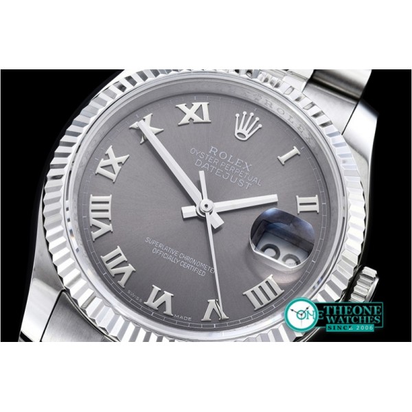 Rolex - DJ 36mm Jub Flt SS/SS Dark Grey Rmn BP A3135 Mod