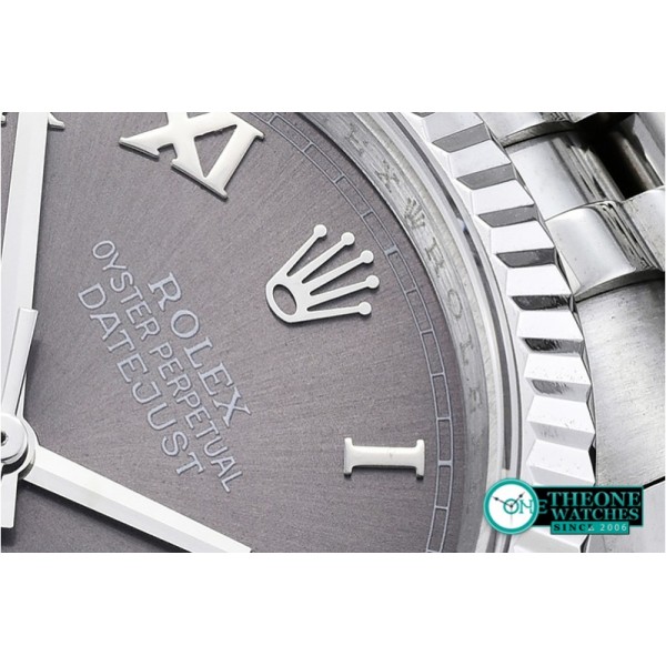 Rolex - DJ 36mm Jub Flt SS/SS Dark Grey Rmn BP A3135 Mod