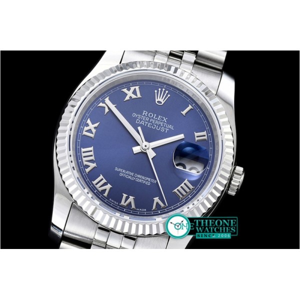 Rolex - DJ 36mm Jub Flt SS/SS Blue Rmn BP A3135 Mod