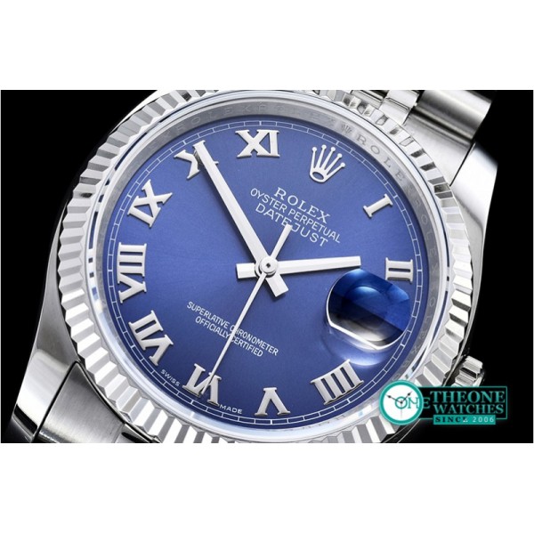 Rolex - DJ 36mm Jub Flt SS/SS Blue Rmn BP A3135 Mod