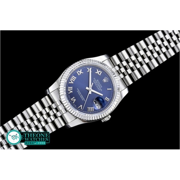 Rolex - DJ 36mm Jub Flt SS/SS Blue Rmn BP A3135 Mod