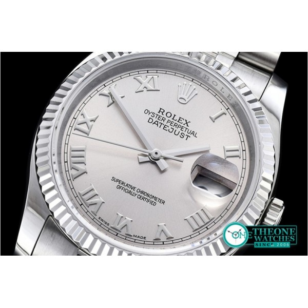 Rolex - DJ 36mm Jub Flt SS/SS Light Grey Rmn BP A3135 Mod