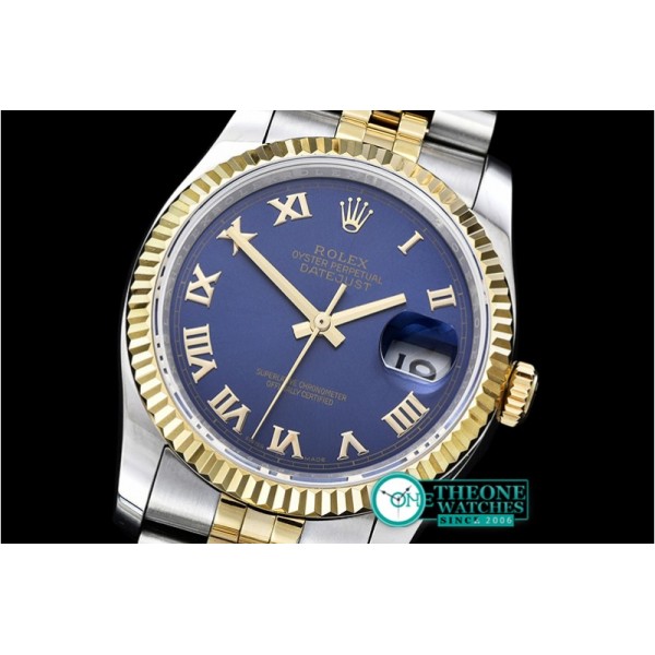 Rolex - DJ 36mm Jub Flt YG/SS Blue Rmn BP A3135 Mod