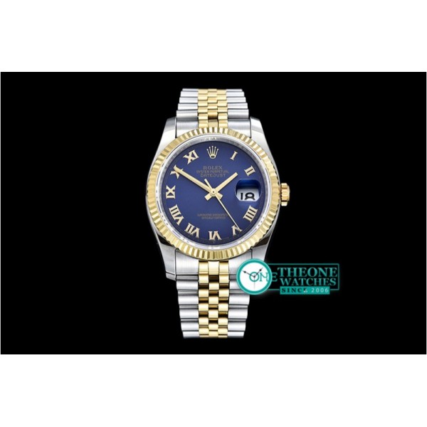 Rolex - DJ 36mm Jub Flt YG/SS Blue Rmn BP A3135 Mod