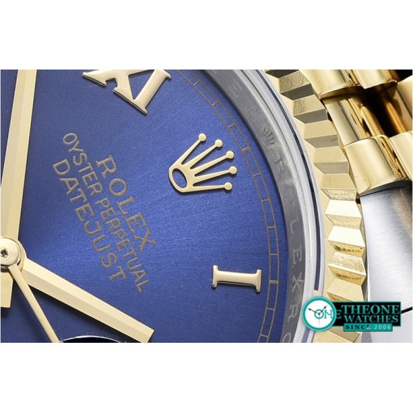 Rolex - DJ 36mm Jub Flt YG/SS Blue Rmn BP A3135 Mod