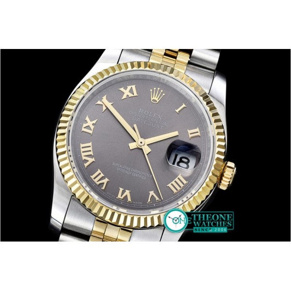 Rolex - DJ 36mm Jub Flt YG/SS Dark Grey Rmn BP A3135 Mod