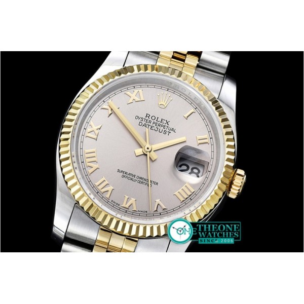 Rolex - DJ 36mm Jub Flt YG/SS Light Grey Rmn BP A3135 Mod