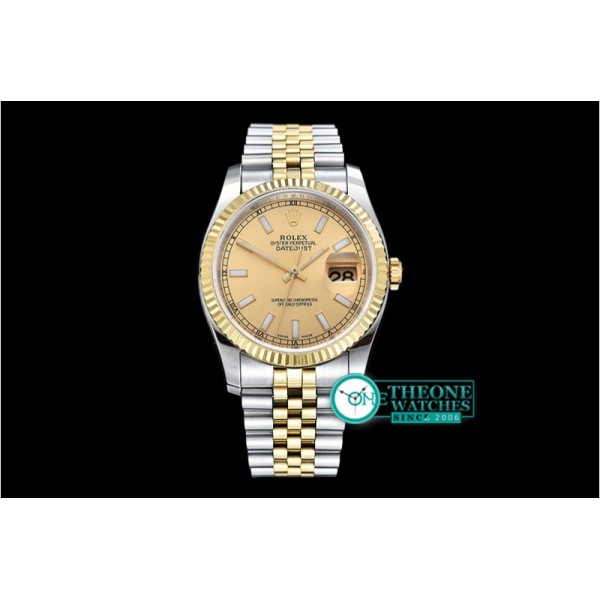 Rolex - DJ 36mm Jub Flt YG/SS Gold Stk BP A3135 Mod