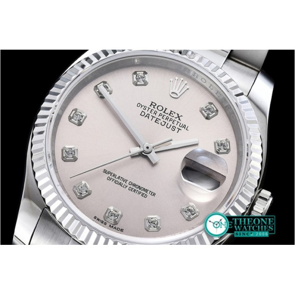 Rolex - DJ 36mm Oyst Flt SS/SS Light Grey Diam BP A3135 Mod