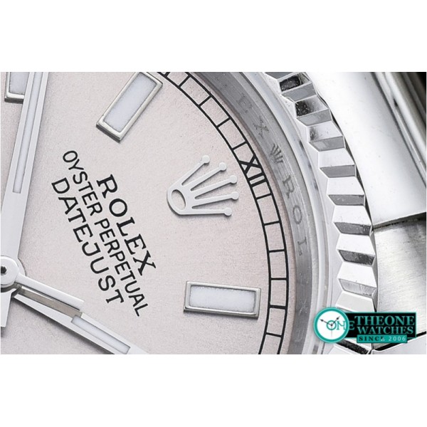 Rolex - DJ 36mm Oyst Flt SS/SS Light Grey Stk BP A3135 Mod