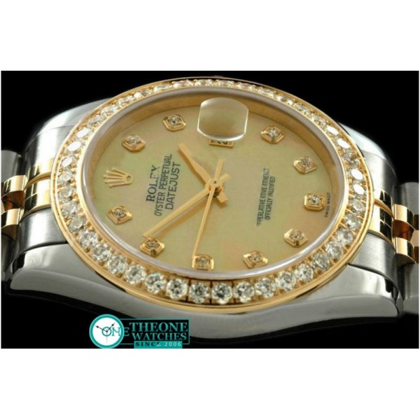 Rolex - SS/YG Jubilee MOP Gold Diamond Swiss Eta 2836-2