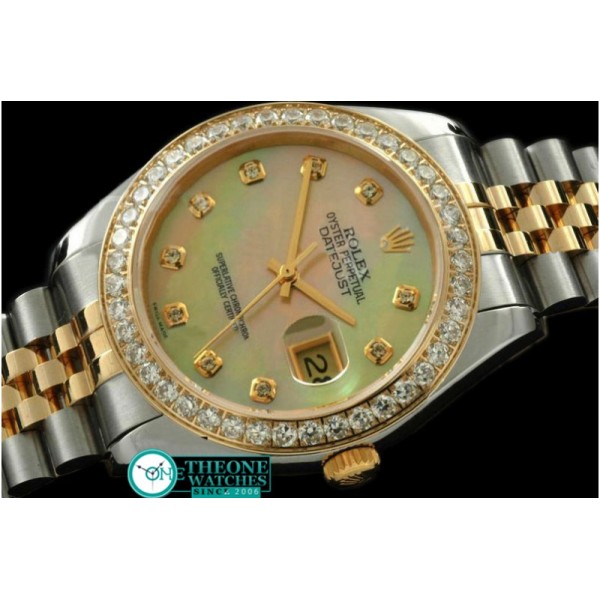 Rolex - SS/YG Jubilee MOP Gold Diamond Swiss Eta 2836-2