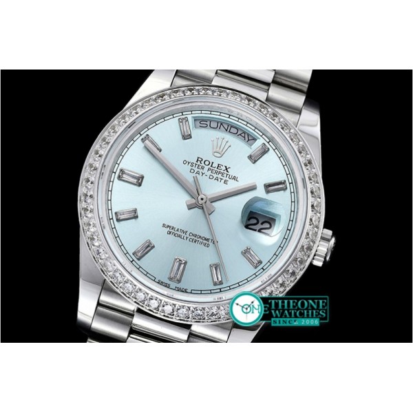 Rolex - DayDate 228206 SS/SS Ice Blue Diam BP Swiss 2836