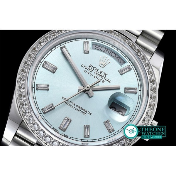 Rolex - DayDate 228206 SS/SS Ice Blue Diam BP Swiss 2836